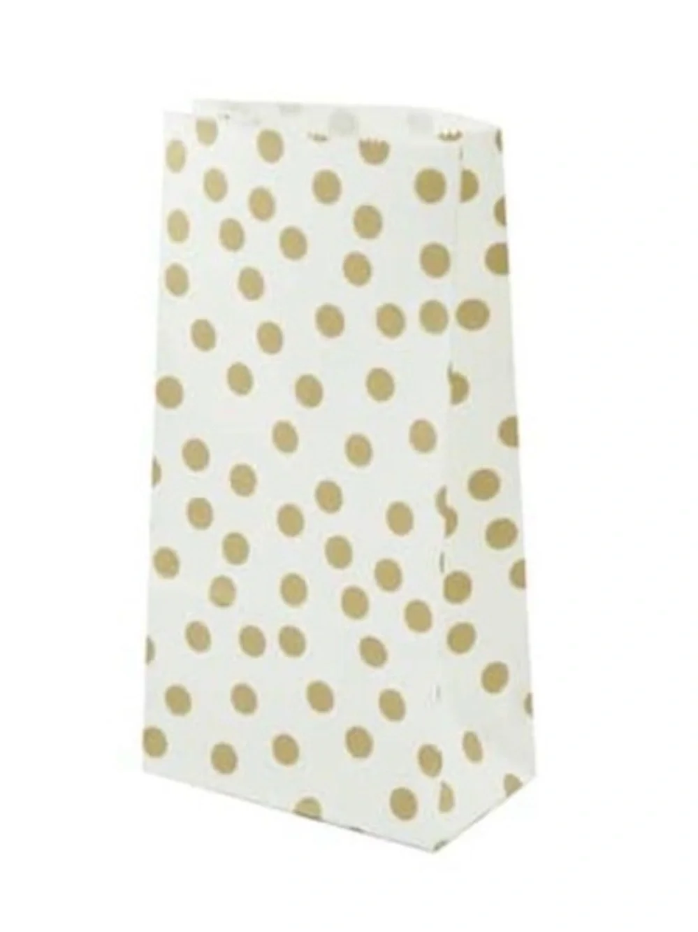 Celebrate It Small White & Gold Treat Bags, 16 pieces